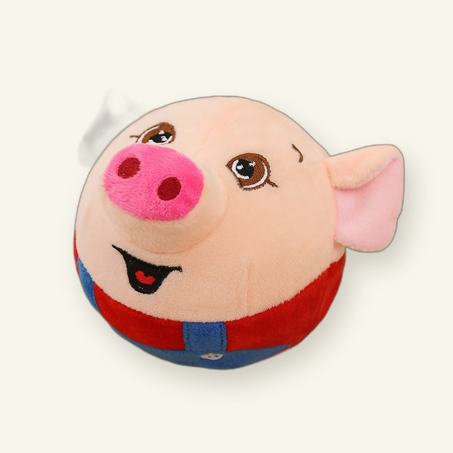 USB Rechargeable Pig Jumping Ball Bread Singing Recording