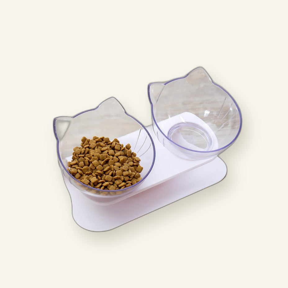 Tilted Kitten Feeding Bowl